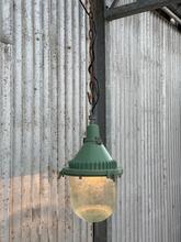 Industrial style Green bulb lamp in Glass and iron