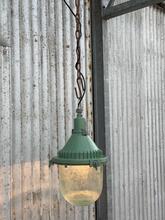 Industrial style Green bulb lamp in Glass and iron