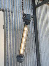 Industrial style Hanging TL lamp in Iron and glass