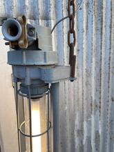 Industrial style Hanging TL lamp in Iron and glass