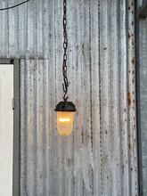 Lamp Industrieel stijl in Glas en metaal,