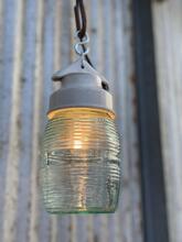 Witte lamp Vintage stijl in Glas en keramiek,