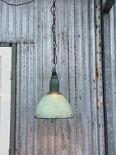 Industrial style Green enamel lamp in Enamel  20th Century