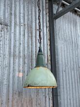 Industrial style Green enamel lamp in Enamel  20th Century