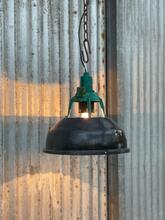 Emaille hanglamp Industrieel stijl in Ijzer en emaille,