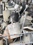 Industrial style Watering cans in zinc, East Europe