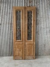 Antieke set deuren Antiek stijl in Hout en glas, europa
