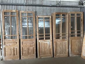 Deuren Antiek stijl in hout en glas, europa 20e eeuws