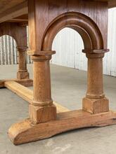 Eettafel Antiek stijl in Hout, Frankrijk 20e eeuws