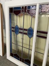 Antiek glas in lood Antiek stijl in Hout en glas,