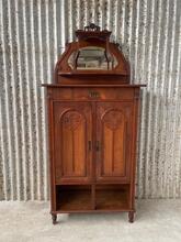 Kast Antiek jugenstill stijl in Hout en glas , Europa  1920-1930