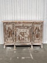 Kast Antiek stijl in hout en marmer,