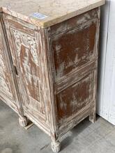 Kast Antiek stijl in hout en marmer,