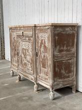 Kast Antiek stijl in hout en marmer,