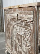 Kast Antiek stijl in hout en marmer,