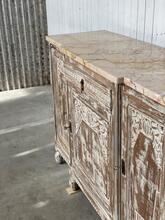 Kast Antiek stijl in hout en marmer,