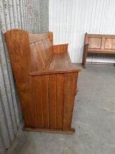 Kerk bank  Antiek  stijl in Eikenhout , Nederland