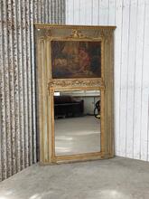 Spiegel Antiek stijl in Hout en glas, Frankrijk 20-eeuw