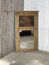 Spiegel Antiek stijl in Hout en glas, Frankrijk 20-eeuw