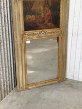 Spiegel Antiek stijl in Hout en glas, Frankrijk 20-eeuw