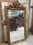 Spiegel Antiek stijl in Hout en glas, Europa 19e eeuws