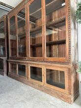 Winkelkast Antiek stijl in hout en glas, 20e eeuw