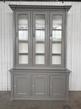 Winkelkast Antiek stijl in hout en glas,