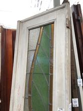 Antieke deur gekleurd glas Antiek stijl in Hout,