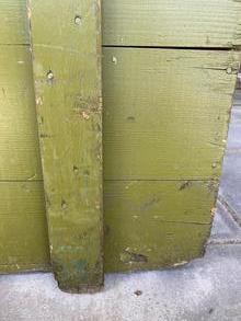 Antieke groene kist Antiek stijl in Hout,