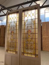 Antieke set deuren Antiek stijl in Hout en glas,