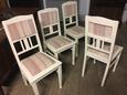 Antieke set stoelen Antiek stijl in Hout en stof,