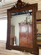 Antieke spiegel Antiek stijl in hout en glas, Frankrijk 20-eeuw