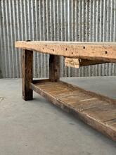 Antieke werkbank Eikenhout
