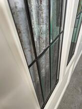 Antique style Antique doors with Facet glass in Wood and glass, NL  1970s