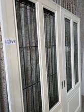 Antique style Antique doors with Facet glass in Wood and glass, NL  1970s