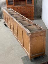 Antique style Antique shop counter France,20th century in wood and glass, Europe 20th Century