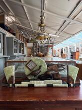 Antique Art Deco clock bronze statue pheasant