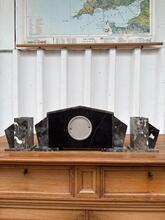 Antique style Art deco clock in marble stone  in marble