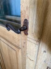Antique style Art Deco doors in frame in Oak wood and glass, Europe