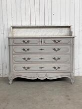 Antique style Chest of drawers in wood and marble, Europe 20e eeuw