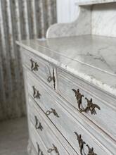 Antique style Chest of drawers in wood and marble, Europe 20e eeuw