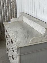 Antique style Chest of drawers in wood and marble, Europe 20e eeuw