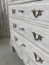 Antique style Chest of drawers in wood and marble, Europe 20e eeuw