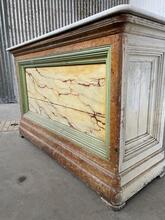 Antique style Counter in wood and marble, Europe 20th Century