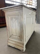 Antique style Counter in wood and marble, Europe 20th Century