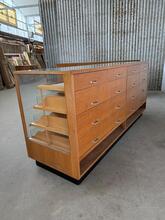 Antique style Counter in Wood and glass, Europe