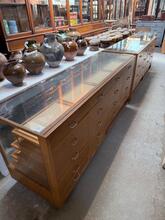 Antique style Counter in Wood and glass, Europe