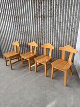 Antique style Design chairs in wood 1980