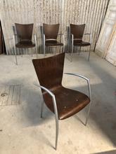 Antique style Design chairs set in Wood and iron