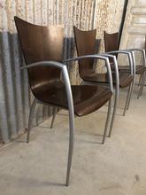 Antique style Design chairs set in Wood and iron